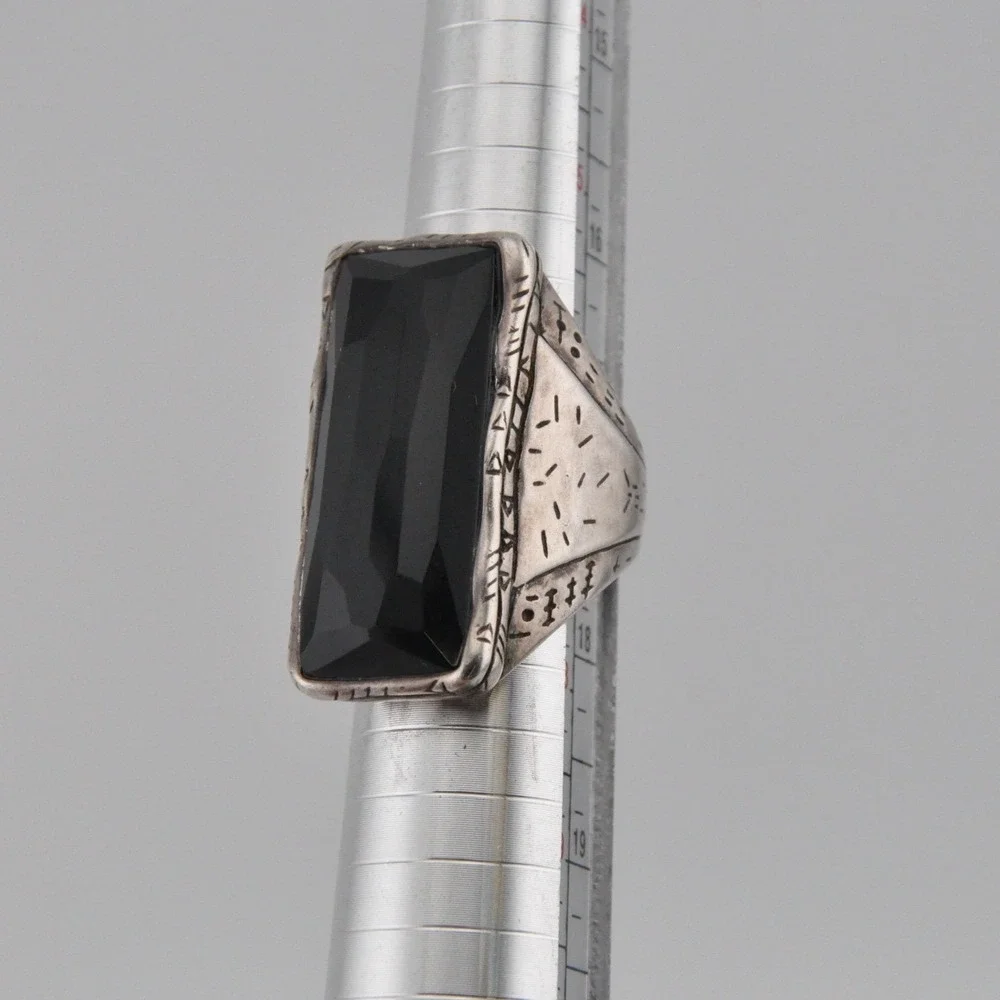 Silpada‎ Sterling Silver Ring Size 7 Black Onyx Statement Ring